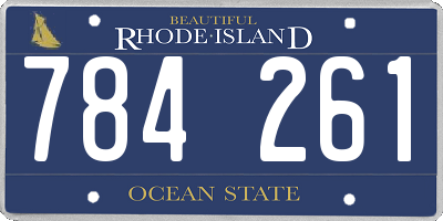 RI license plate 784261