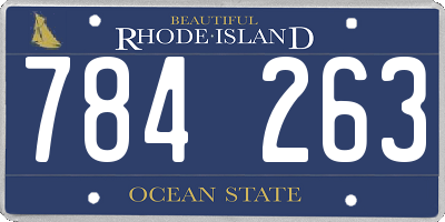 RI license plate 784263