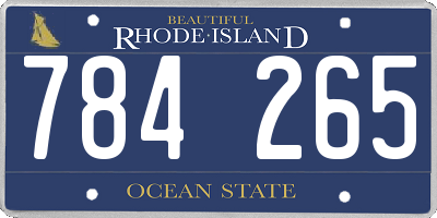 RI license plate 784265