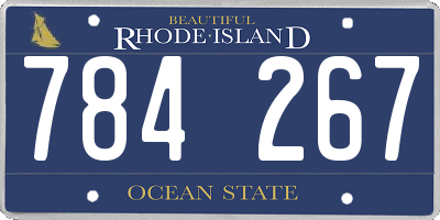 RI license plate 784267