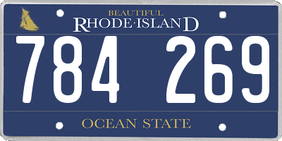 RI license plate 784269