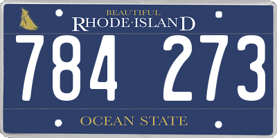 RI license plate 784273