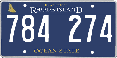 RI license plate 784274
