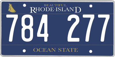 RI license plate 784277