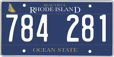 RI license plate 784281