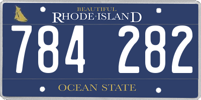 RI license plate 784282