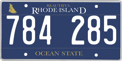 RI license plate 784285