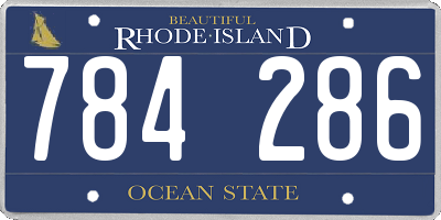 RI license plate 784286