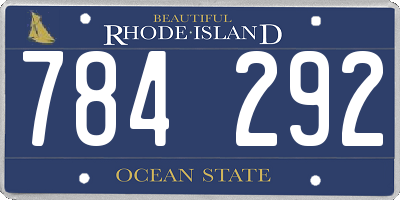 RI license plate 784292
