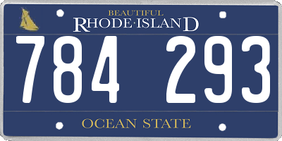 RI license plate 784293