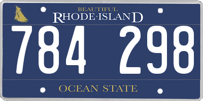 RI license plate 784298