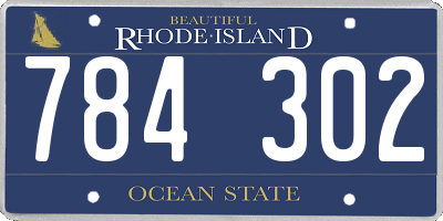 RI license plate 784302