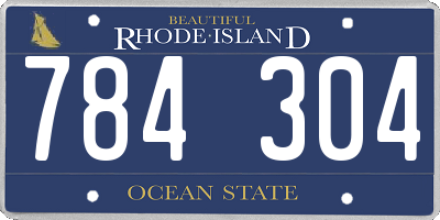 RI license plate 784304