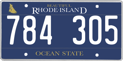 RI license plate 784305