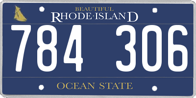 RI license plate 784306