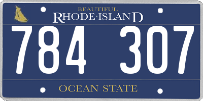 RI license plate 784307