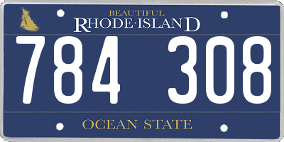 RI license plate 784308