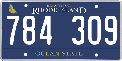 RI license plate 784309