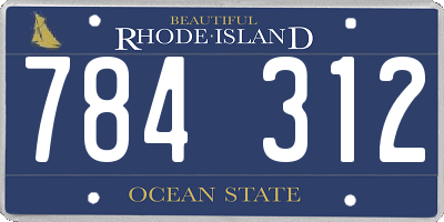 RI license plate 784312