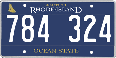 RI license plate 784324