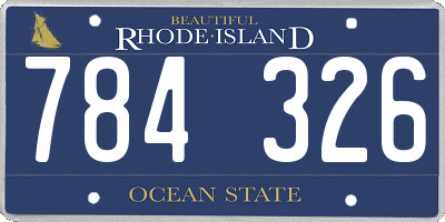 RI license plate 784326