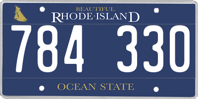 RI license plate 784330