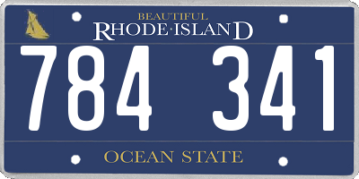 RI license plate 784341