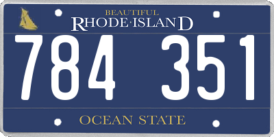RI license plate 784351