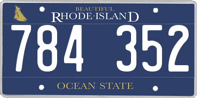 RI license plate 784352