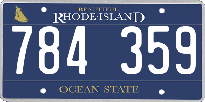 RI license plate 784359