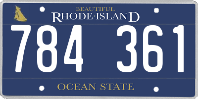 RI license plate 784361