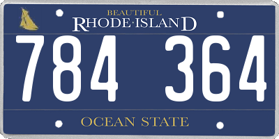 RI license plate 784364