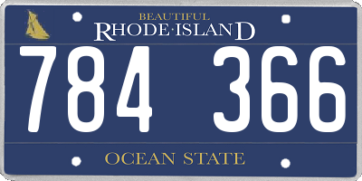 RI license plate 784366