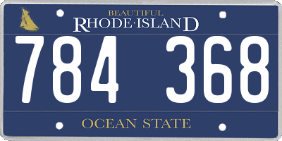 RI license plate 784368