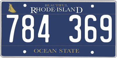 RI license plate 784369