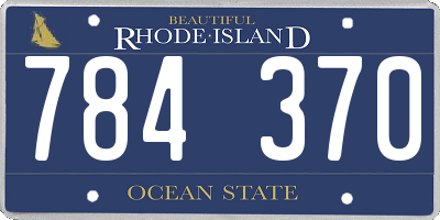 RI license plate 784370