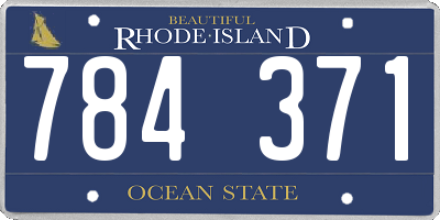 RI license plate 784371
