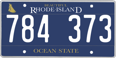 RI license plate 784373