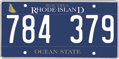 RI license plate 784379