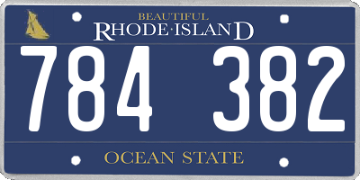 RI license plate 784382