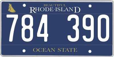 RI license plate 784390