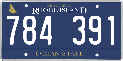 RI license plate 784391