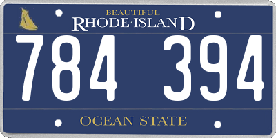 RI license plate 784394