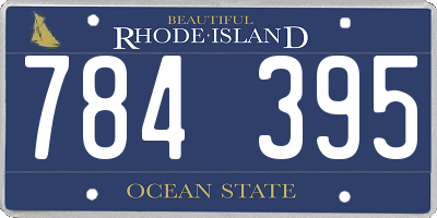 RI license plate 784395