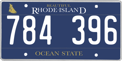 RI license plate 784396