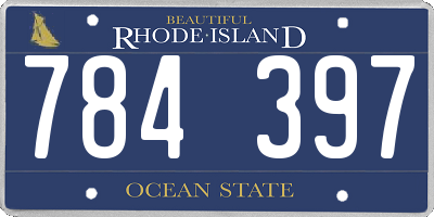 RI license plate 784397