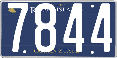 RI license plate 7844