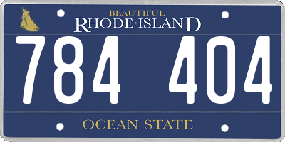 RI license plate 784404