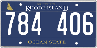 RI license plate 784406
