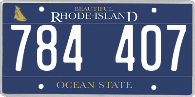 RI license plate 784407